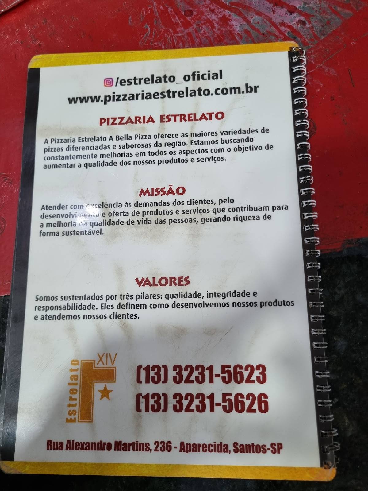 PIZZARIA E RESTAURANTE ESTRELATO OFICIAL cardápio