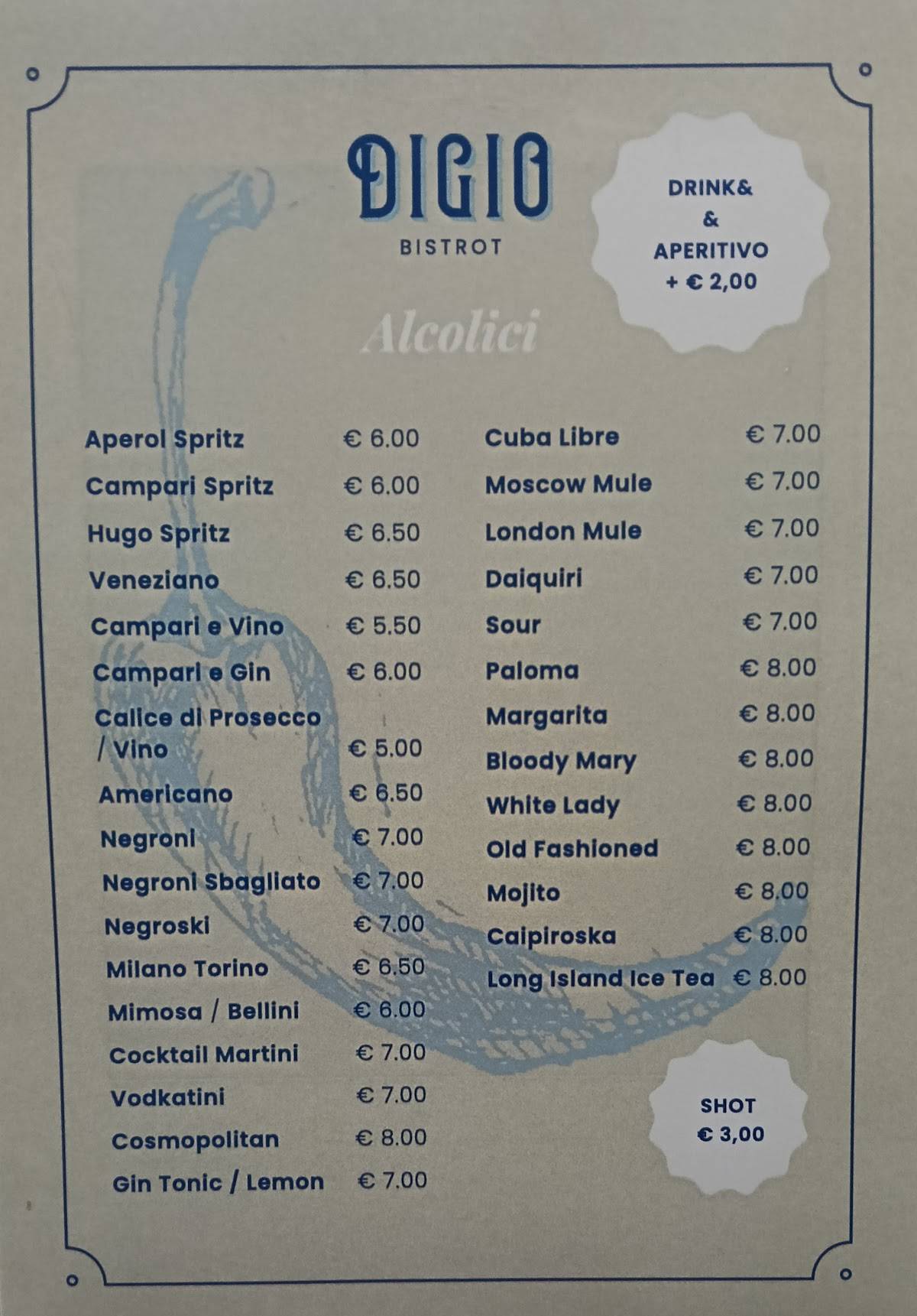 Menu di DIGIO Bistrot 