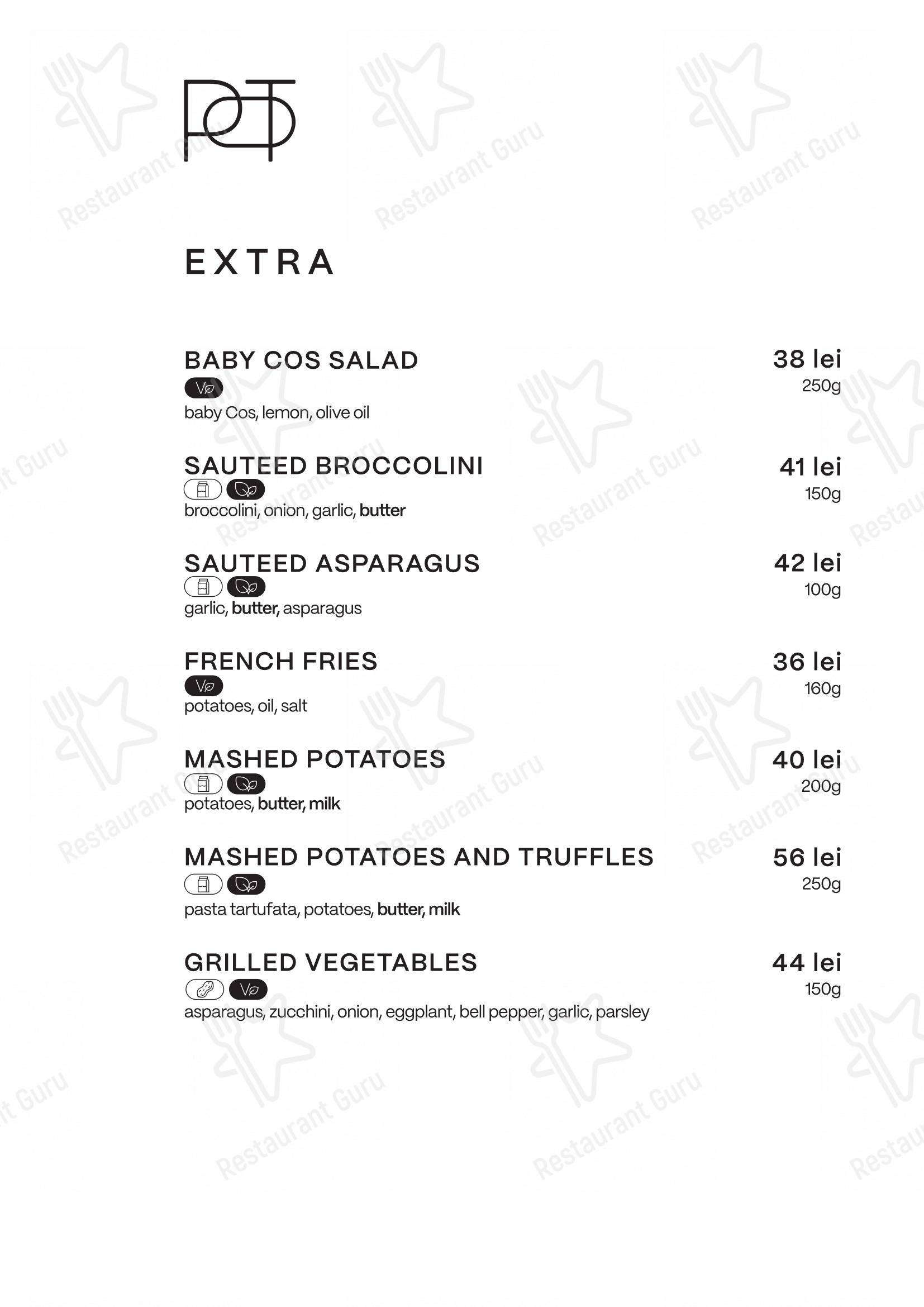 Menu bar pour POT.stories dans Bucarest
