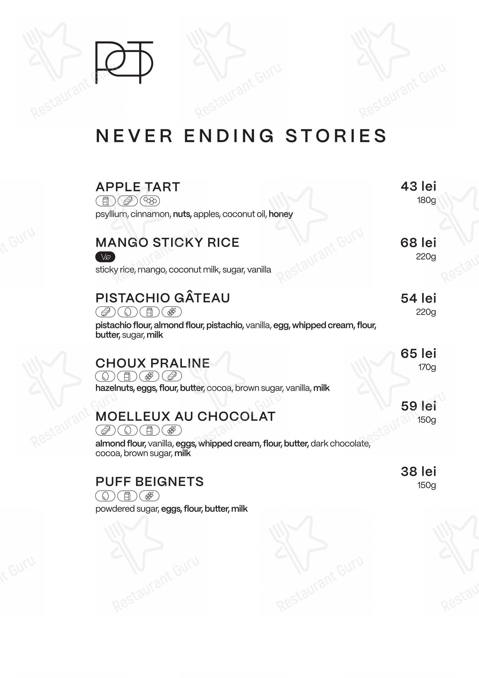 POT.stories dans Bucarest - Menu bar