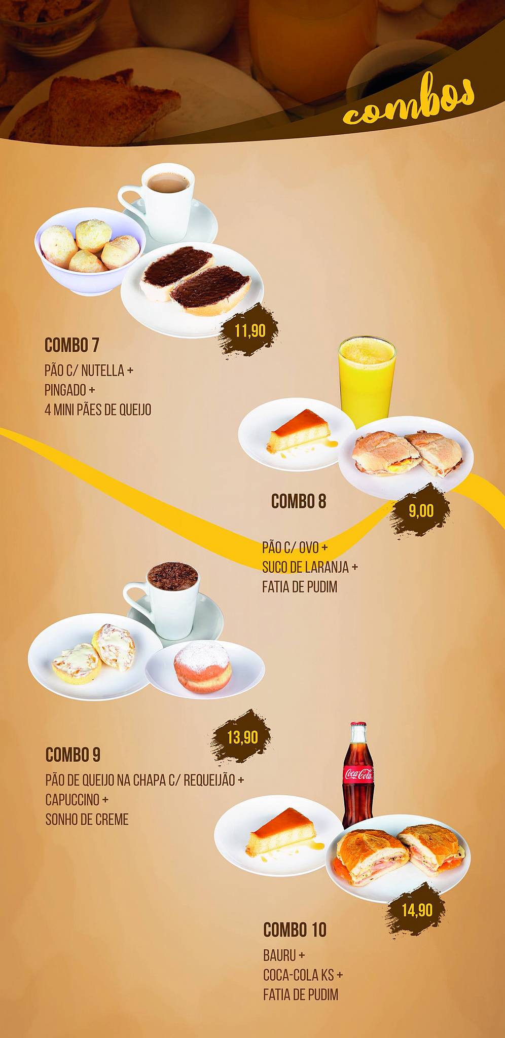 Padaria Pães e Doces Recanto cardápio
