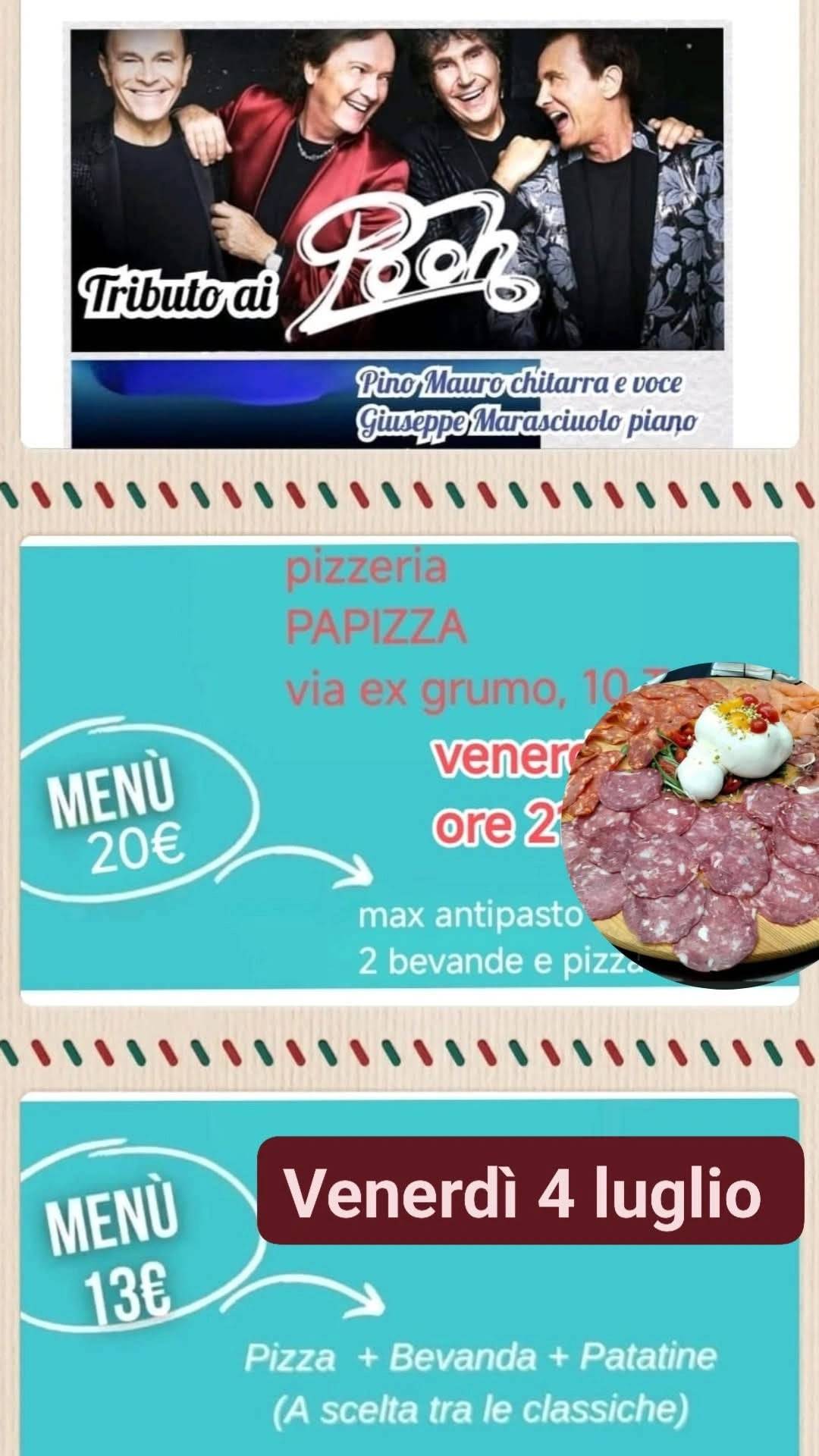 Menu de Papizza Pizzeria