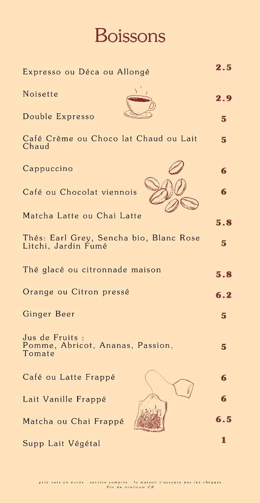 Menu de Le Rey - Restaurant Paris 11
