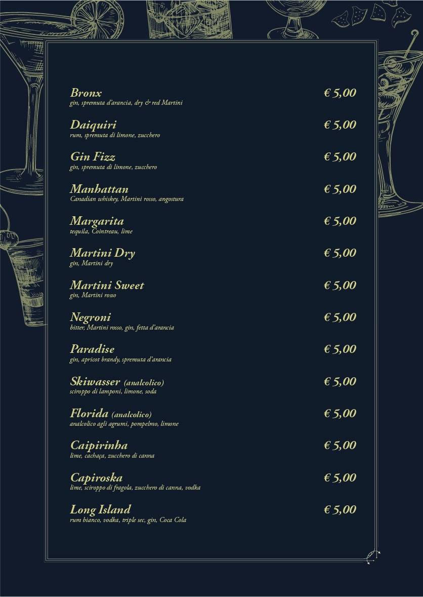 Menu di Pub Birreria La Corriera 