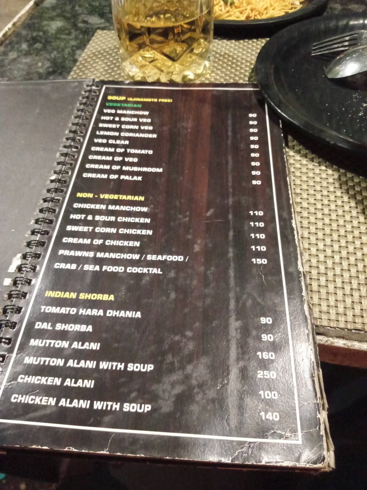 The mango family garden restaurant menu