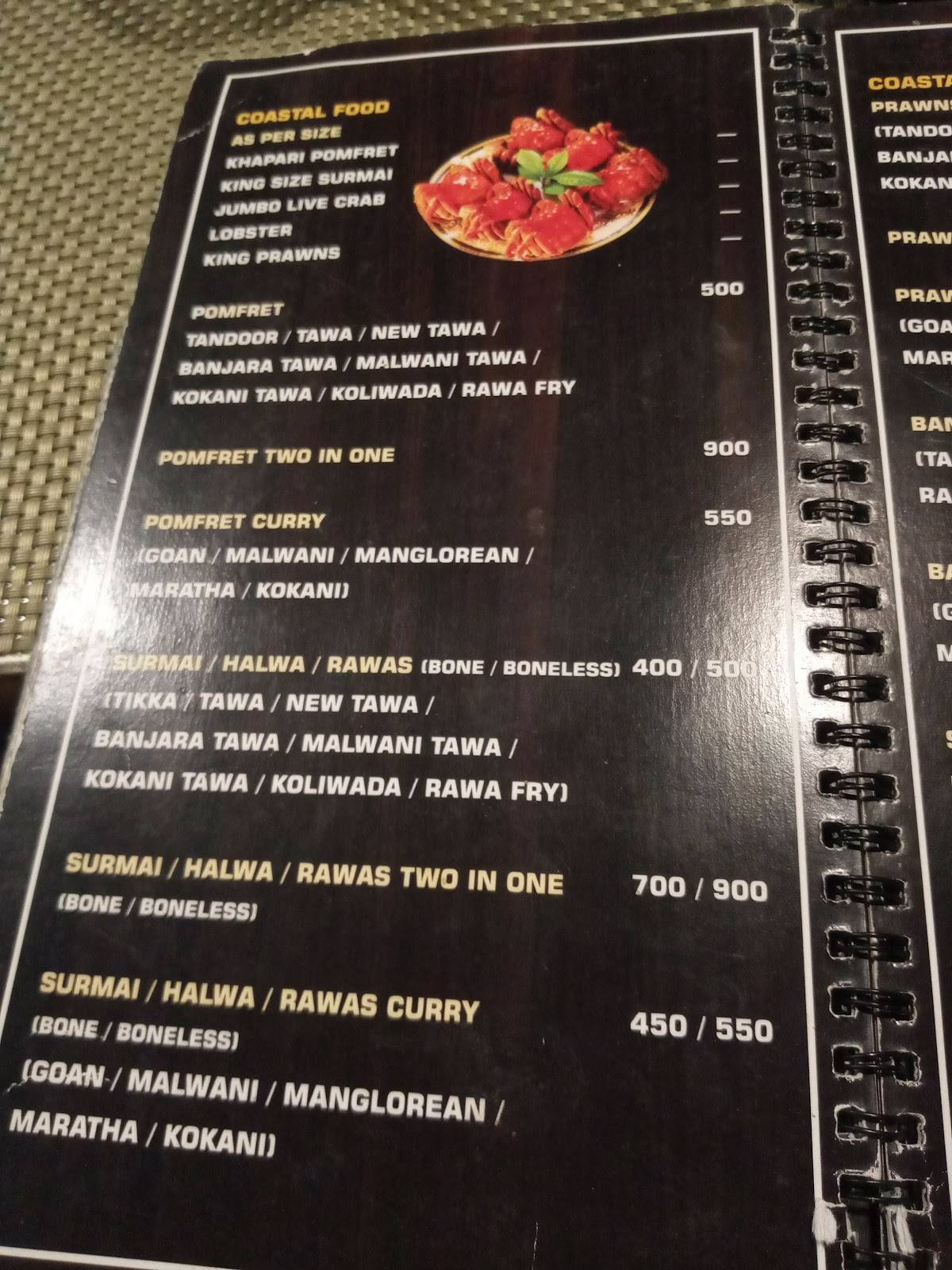 The mango family garden restaurant menu