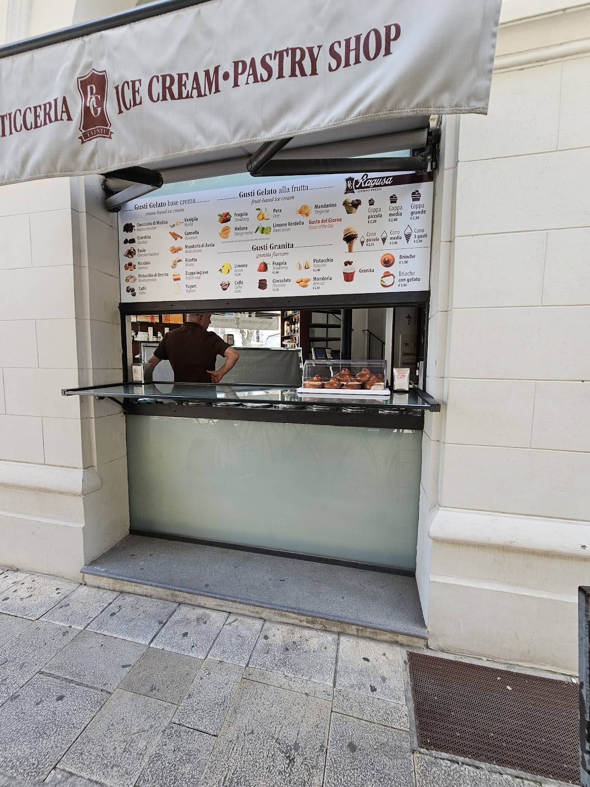Menu di Pasticceria Gelateria Ragusa Eventi 
