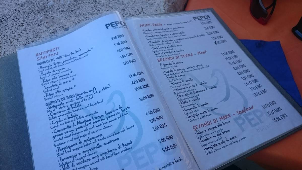 Menu di Pepoi 