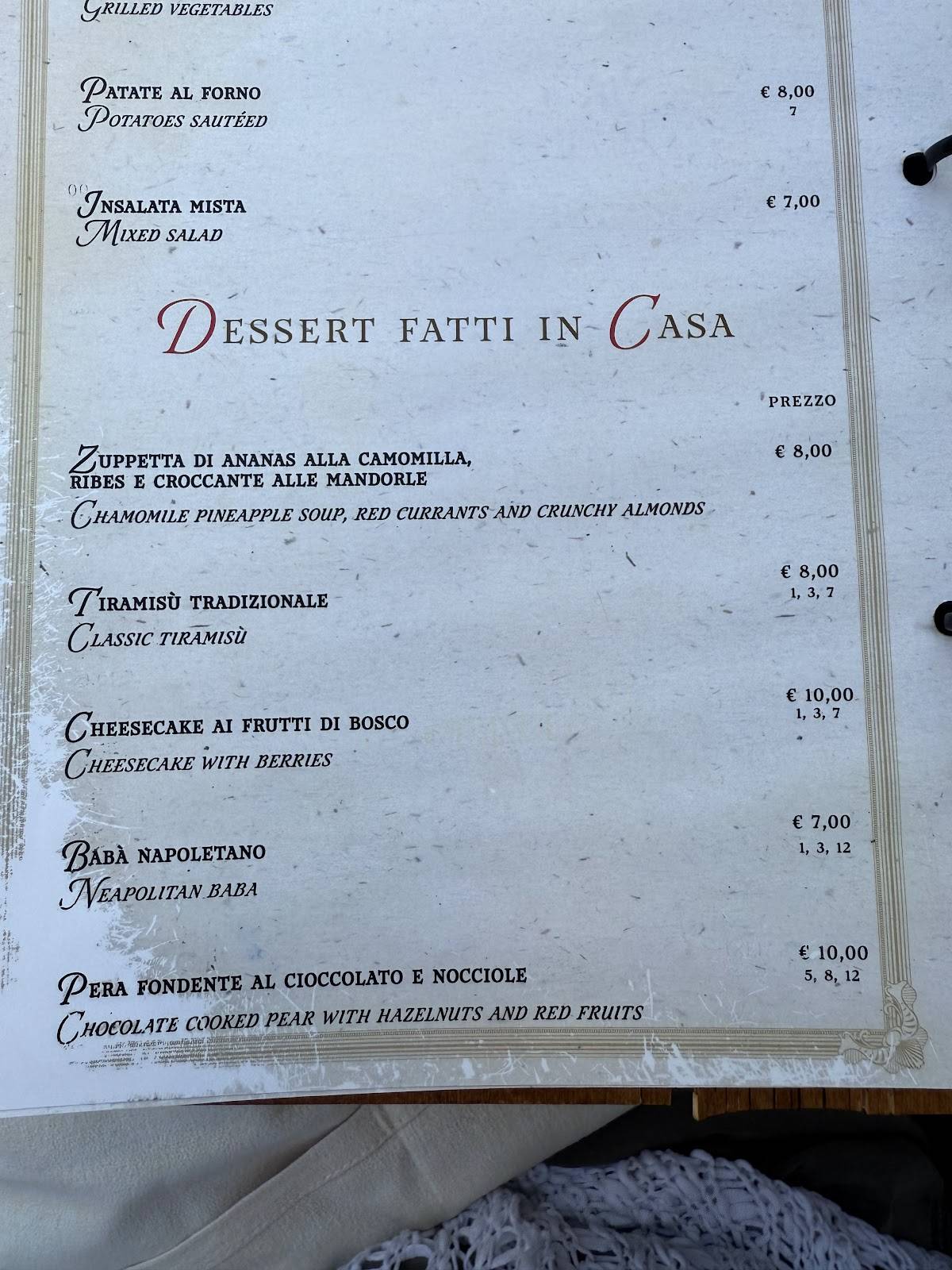 Menu di #PiazzaRomaComo APERTO 