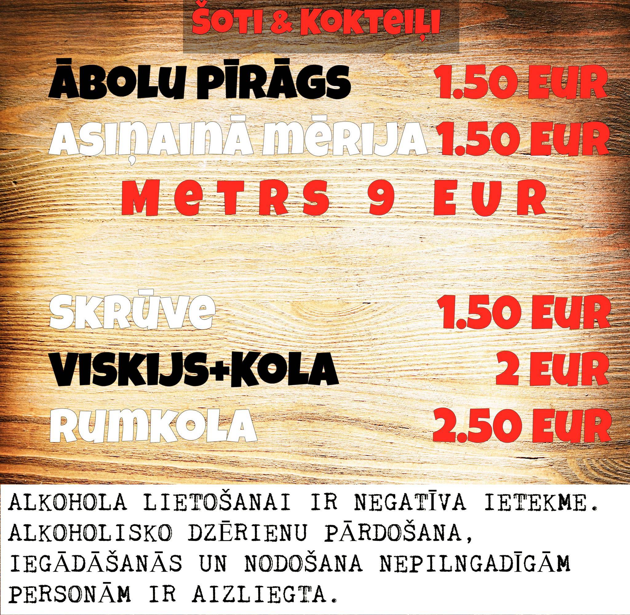 Menu de Picburga