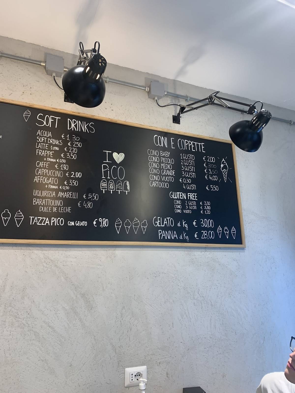 Menu di Pico Gelato - Balduina 