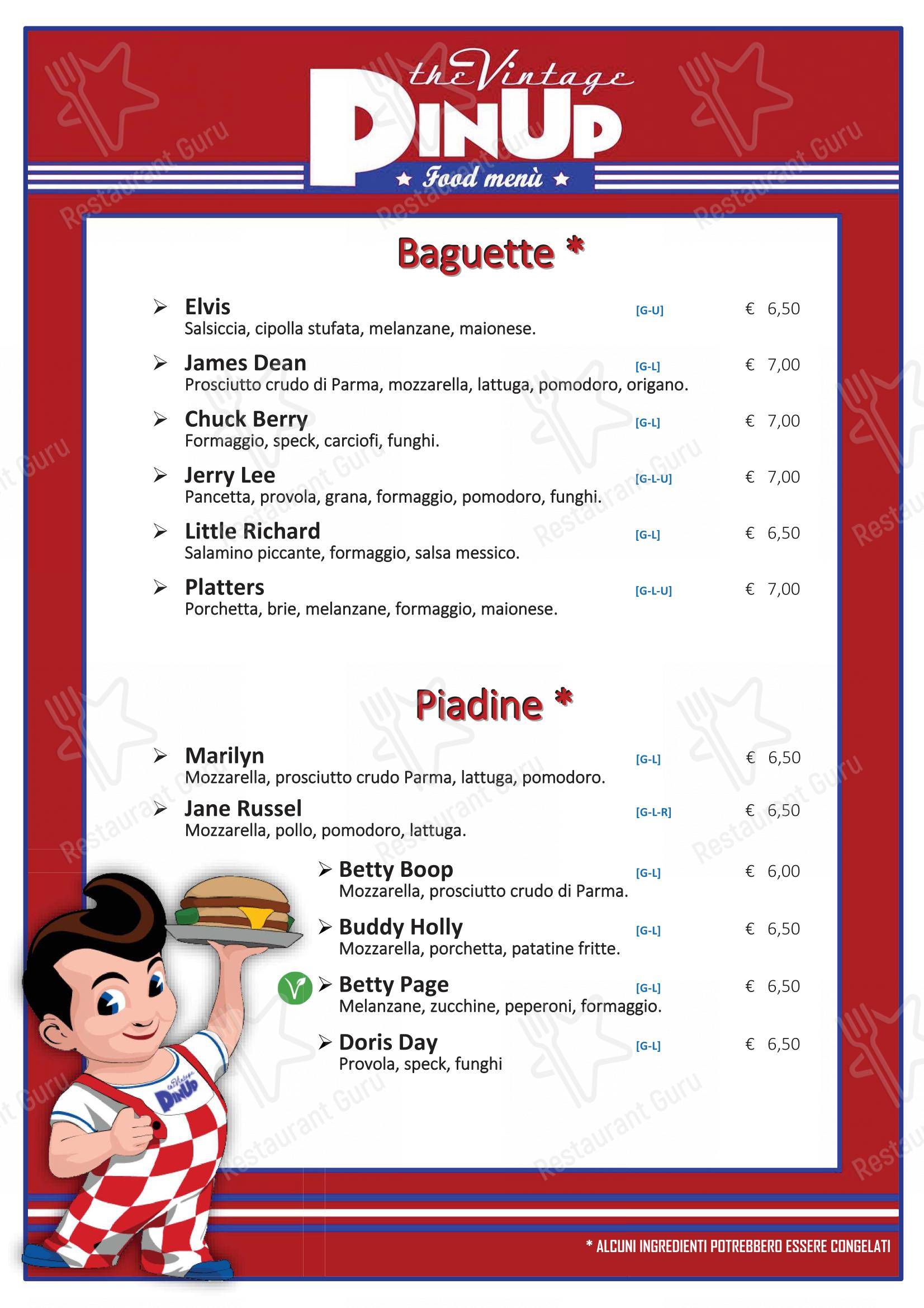 Menu di PinUp Pub - Menu