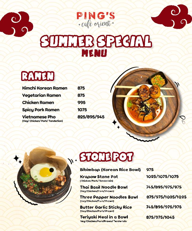 Ping's Cafe Orient menu