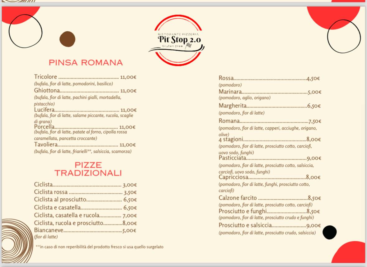 Menu di Pit Stop 2.0 