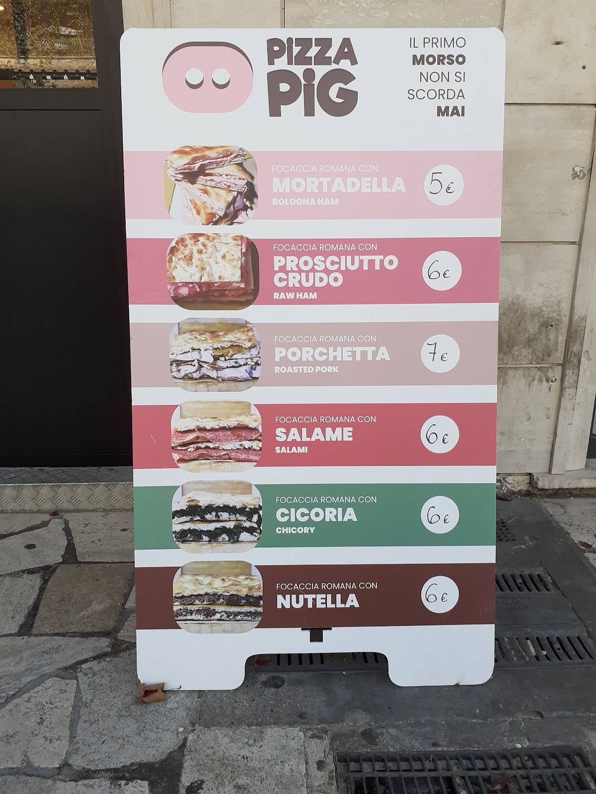 Menu di Pizza Pig 