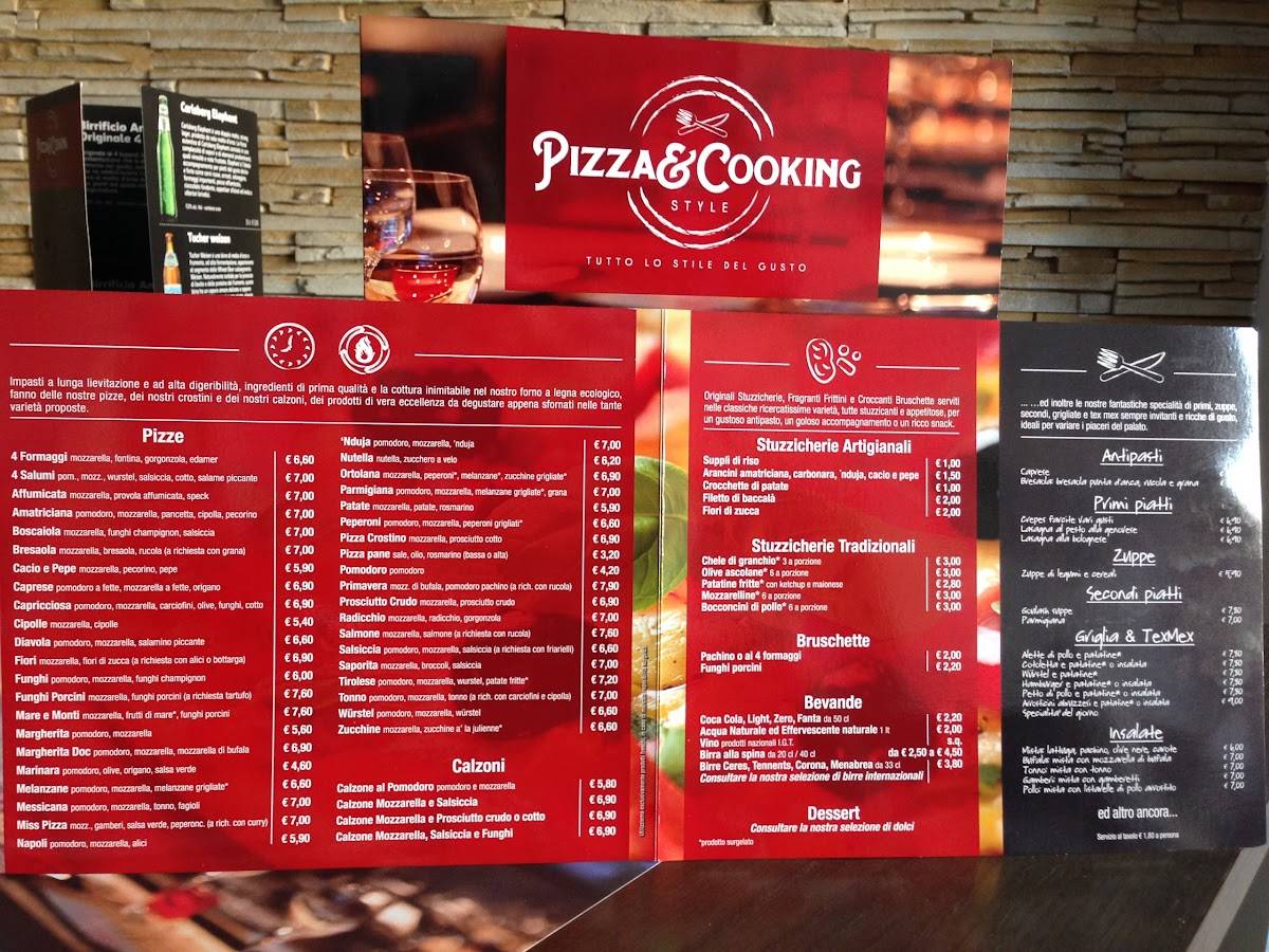 Menu di Pizza & Cooking Style - Eur 