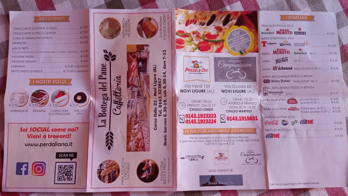 Menu di Pizza & Cor 