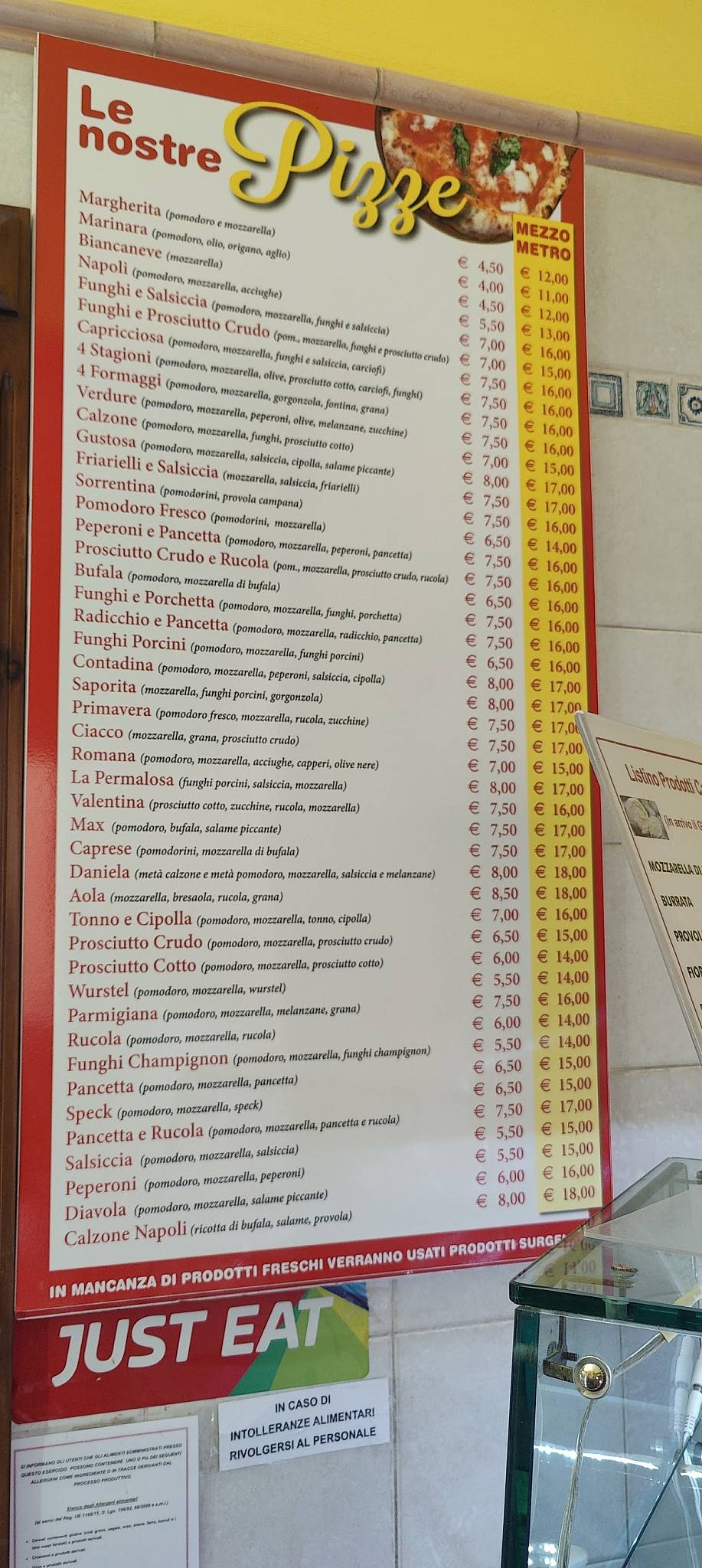 Menu di Pizza "da Ciacco" 