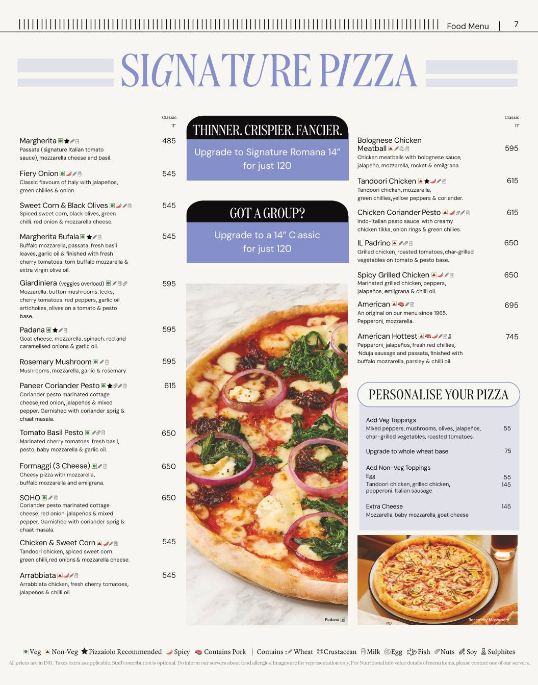 PizzaExpress menu