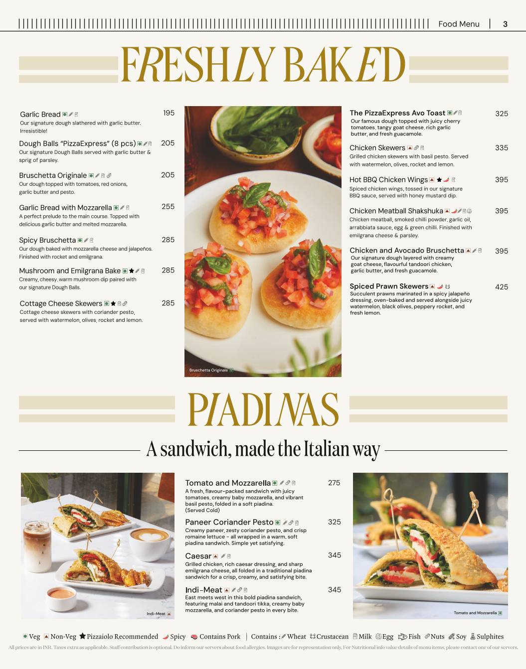 PizzaExpress menu