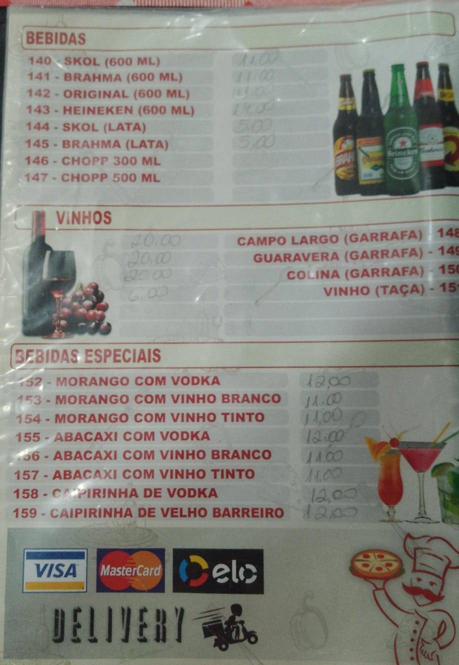 Pizzaria Bella Pizza cardápio