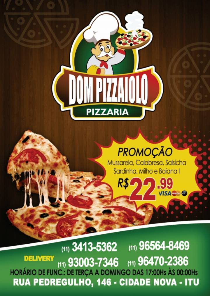 Pizzaria Dom Pizzaiolo cardápio
