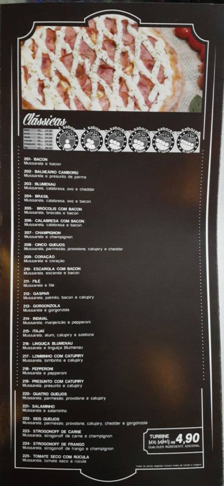 Pizzaria Don Corleone Gaspar cardápio