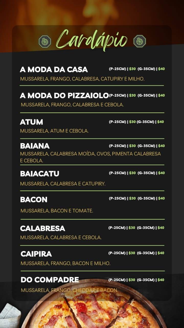 Pizzaria Fulô de Mandacaru cardápio