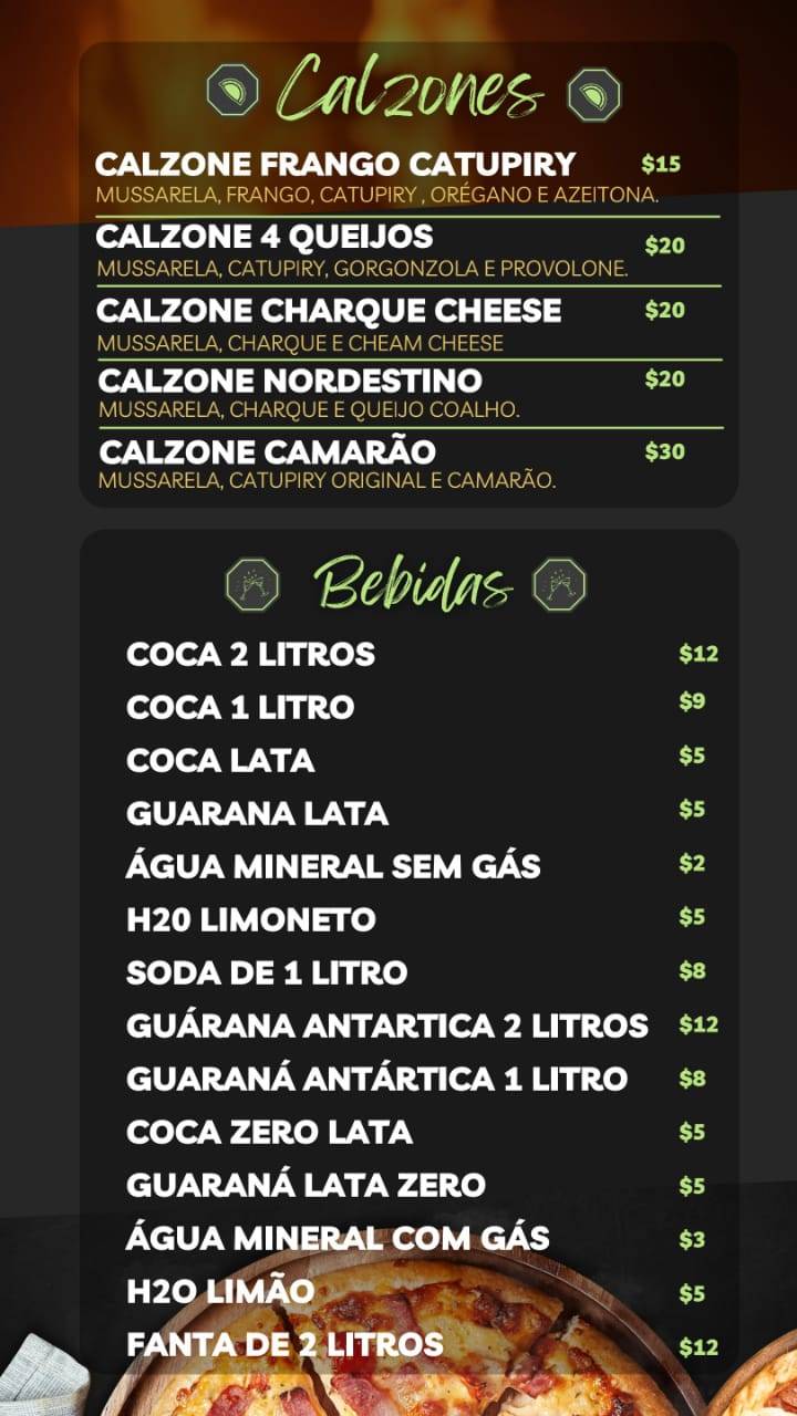 Pizzaria Fulô de Mandacaru cardápio