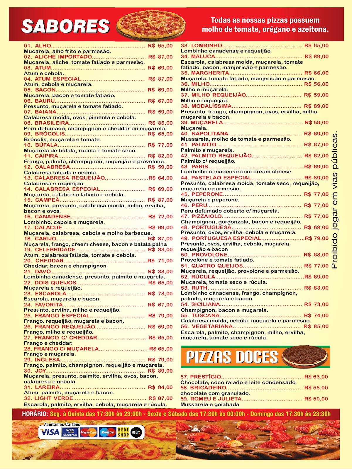 Pizzaria Joy - Indaiatuba cardápio