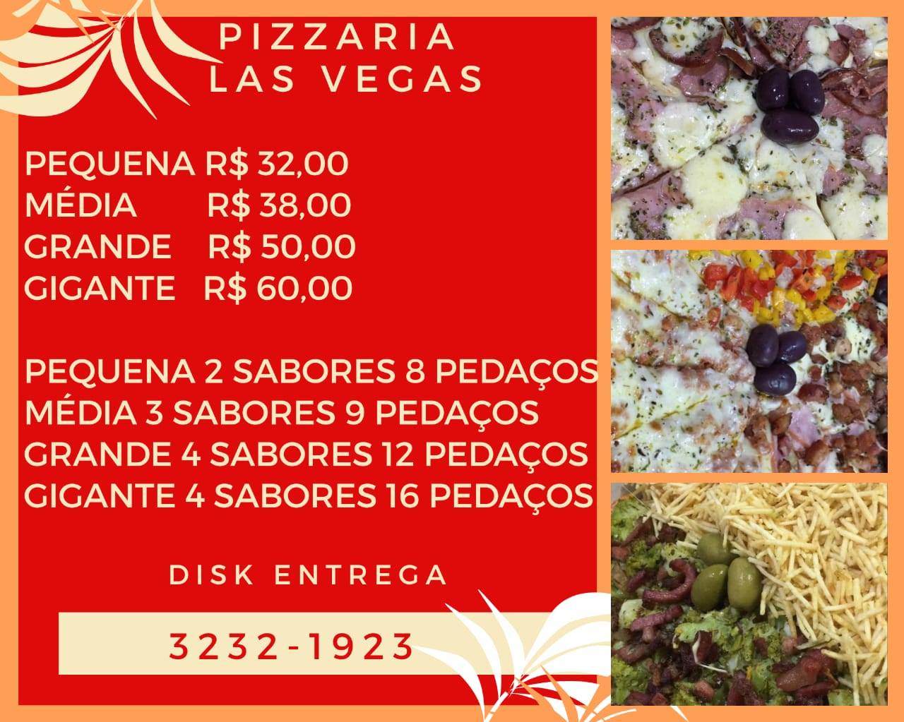 Pizzaria Las Vegas cardápio