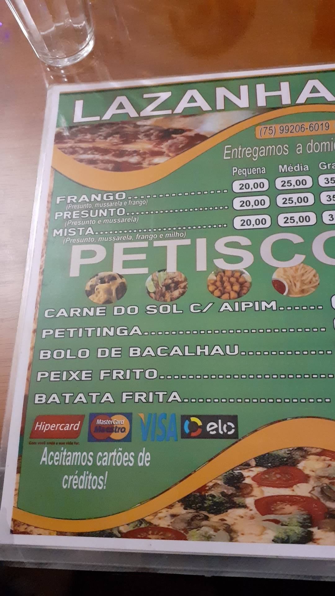 Pizzaria MMM cardápio