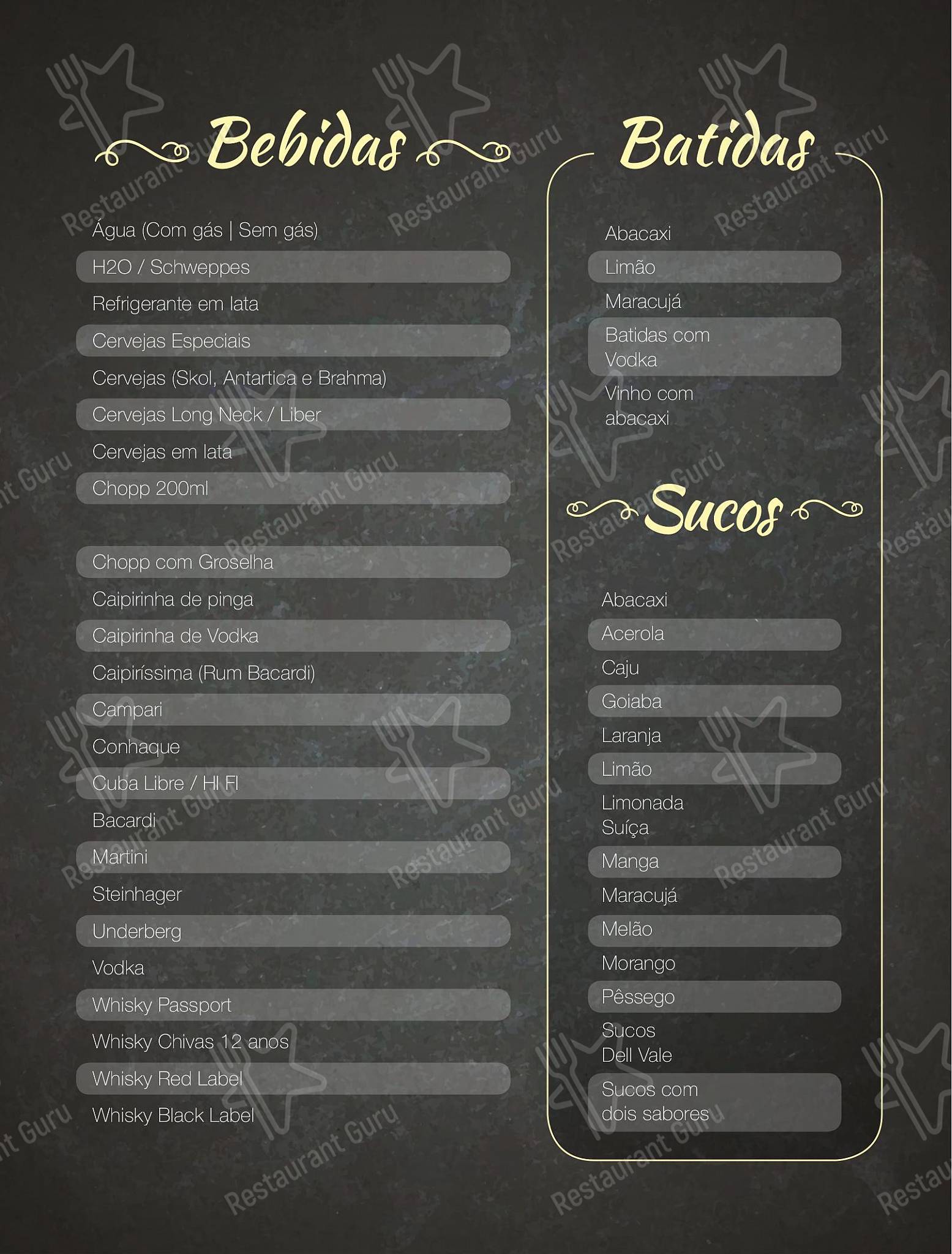 Pizzaria Tio Pedro - Menu