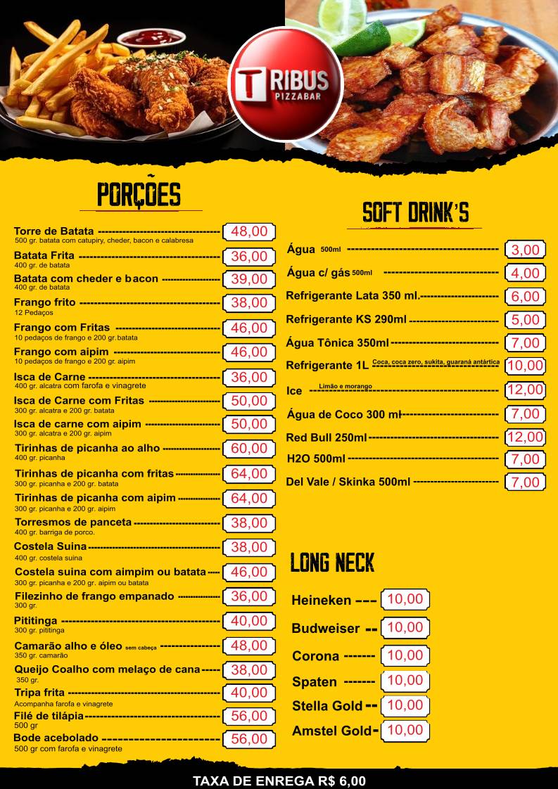 Pizzaria Tribus cardápio