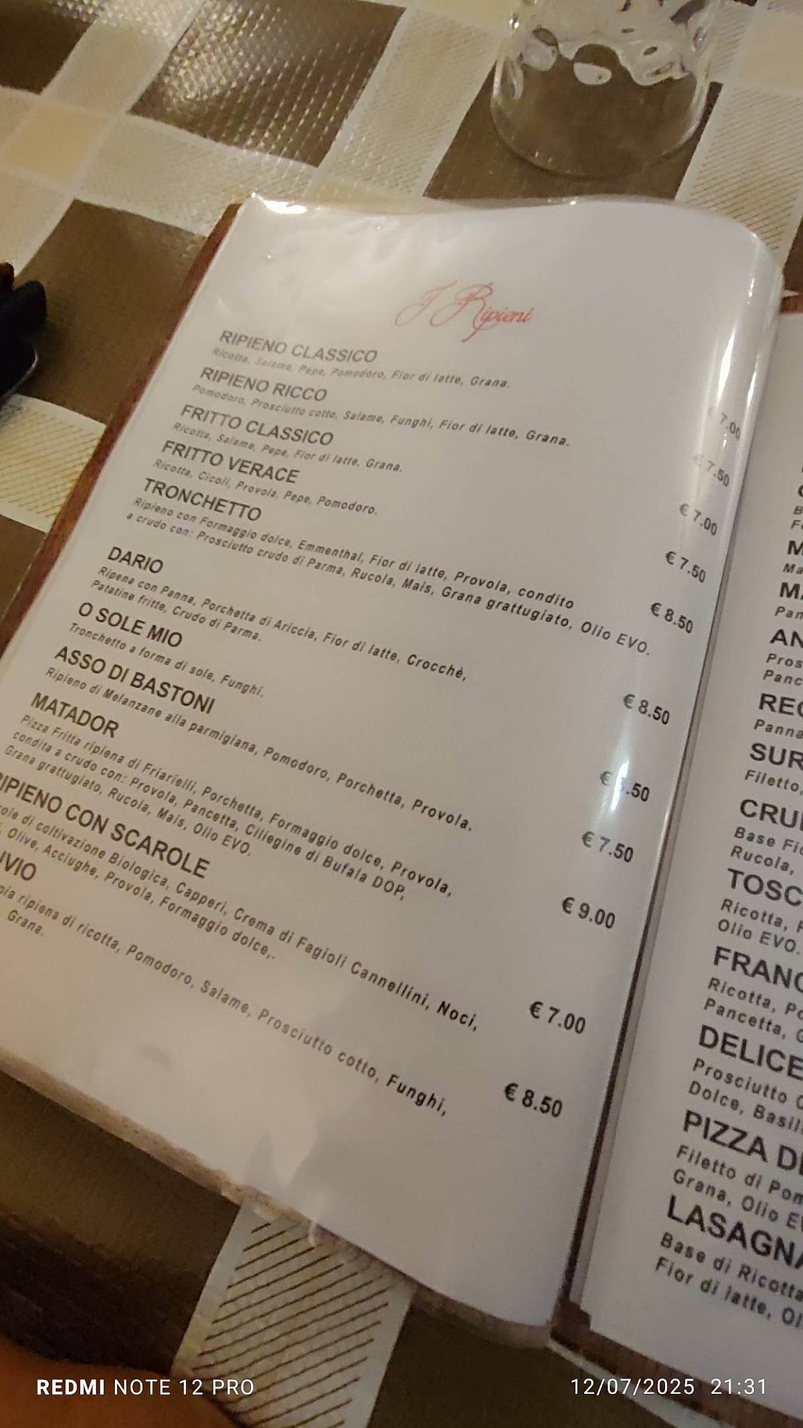 Menu di A tutta pizza 