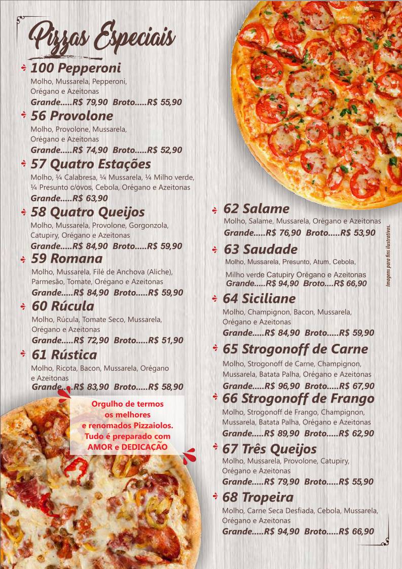 Castelli Pizzas E Lanches - Pizzaria em Marilia cardápio