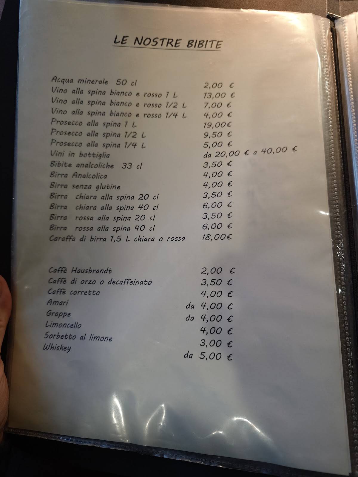 Menu di Da Spetic Trieste 