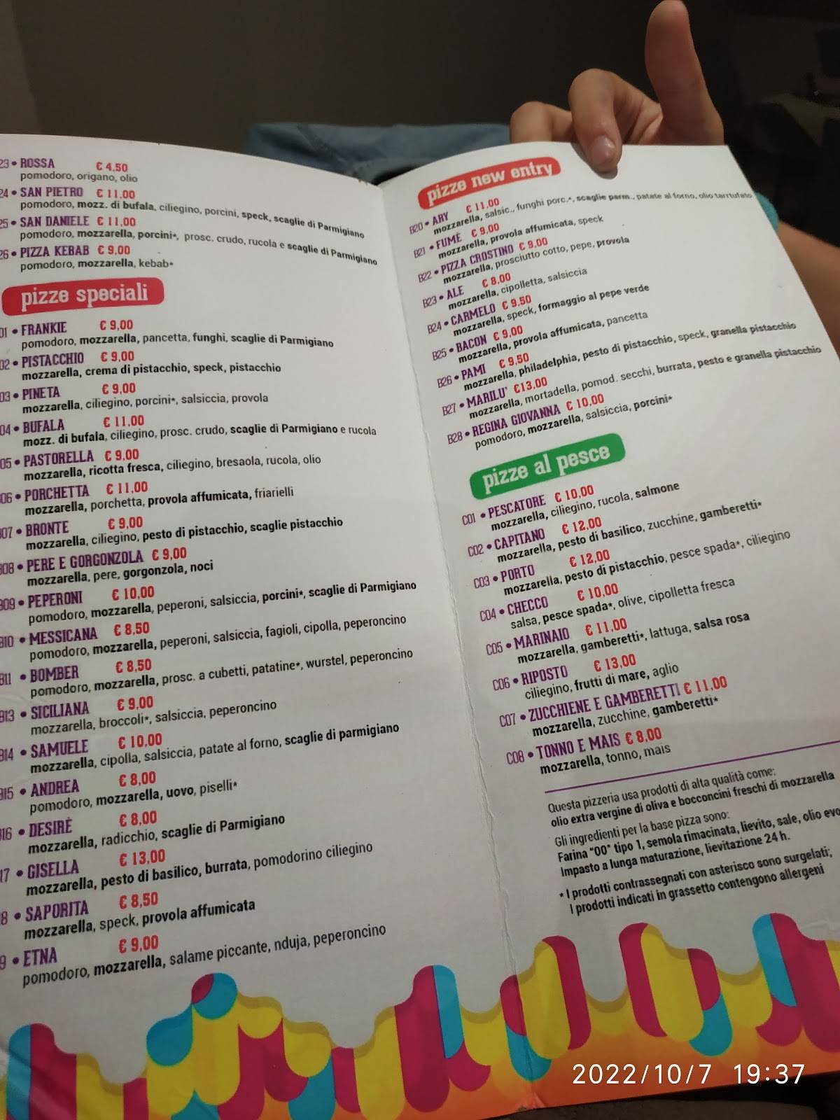 Menu di Frankie Chicken Pizza 