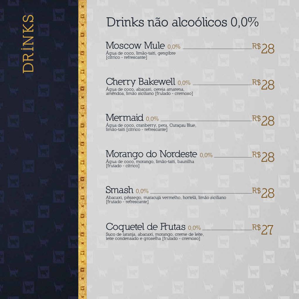 Gato Mia Pizzaria cardápio