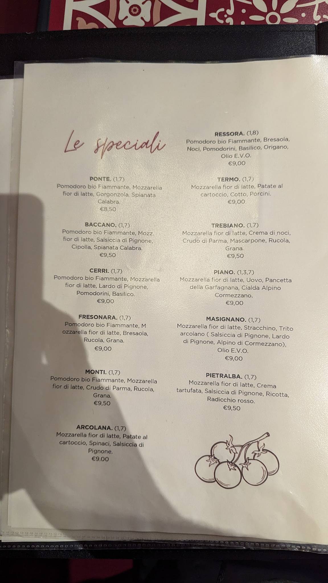 Menu di Pizzeria L’Arcolana 