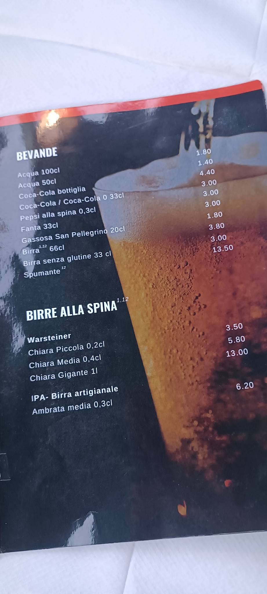 Menu di Laboratorio 3 