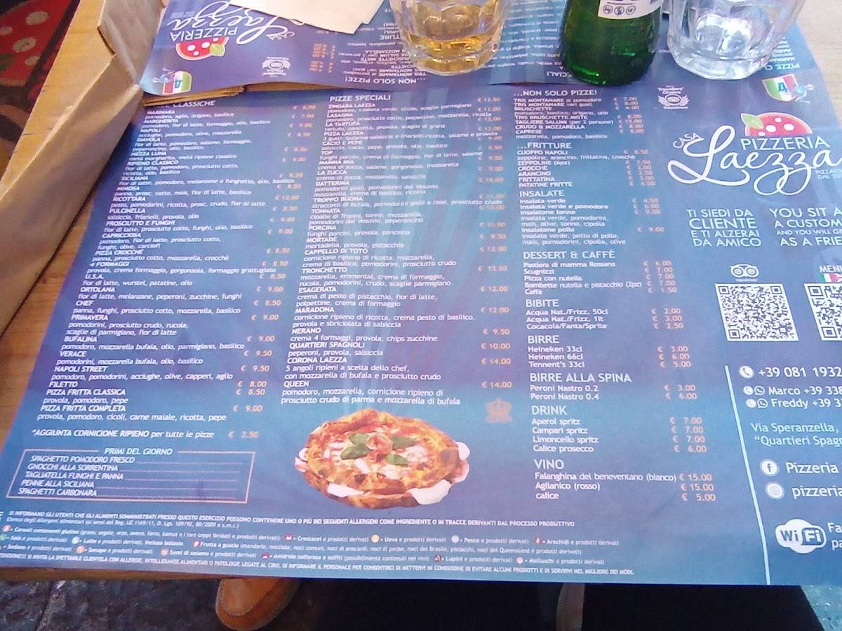 Menu di Pizzeria Laezza 