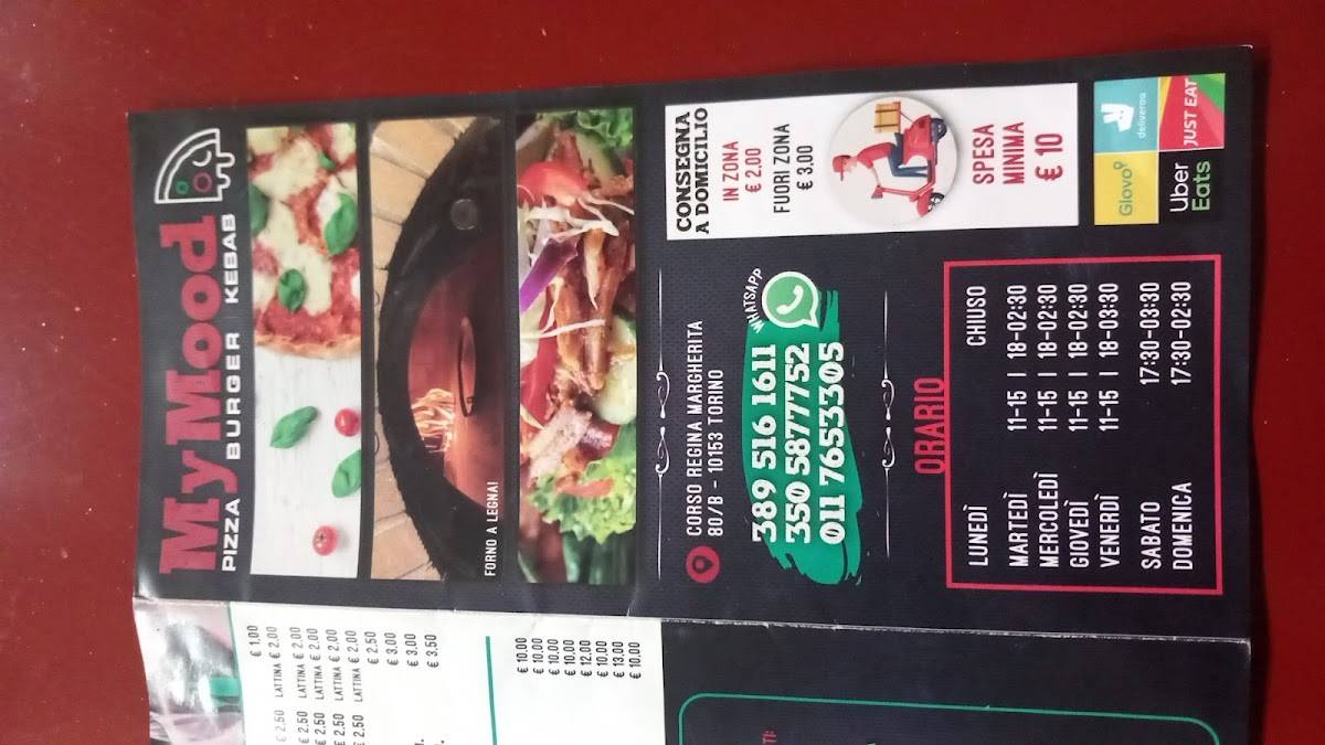 Menu di Mymood Pizzeria 