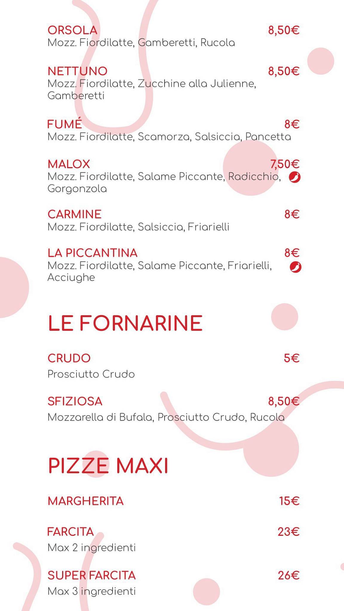 Menu di Pizza Di Padul 