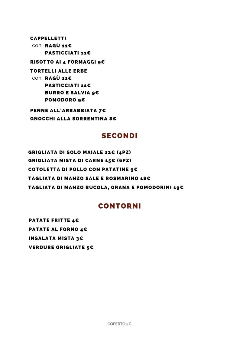 Menu di Pizza Party Forlì 