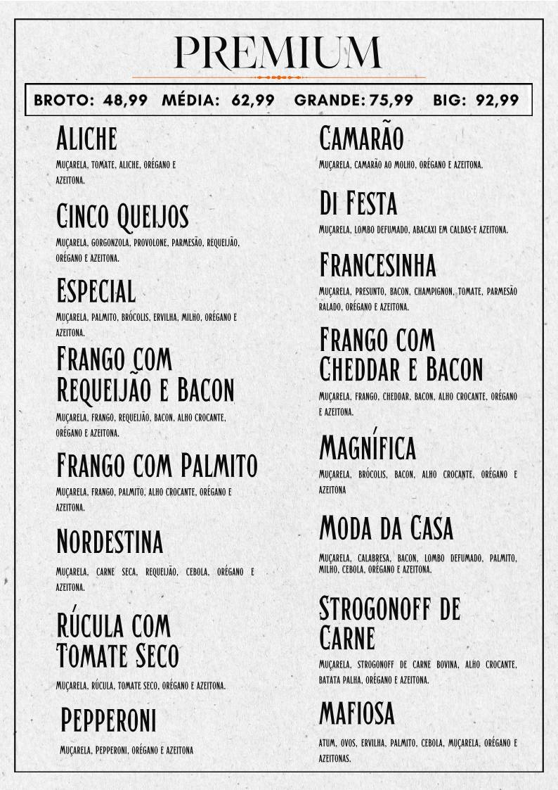 Pizzaria Via Fratelli Londrina cardápio