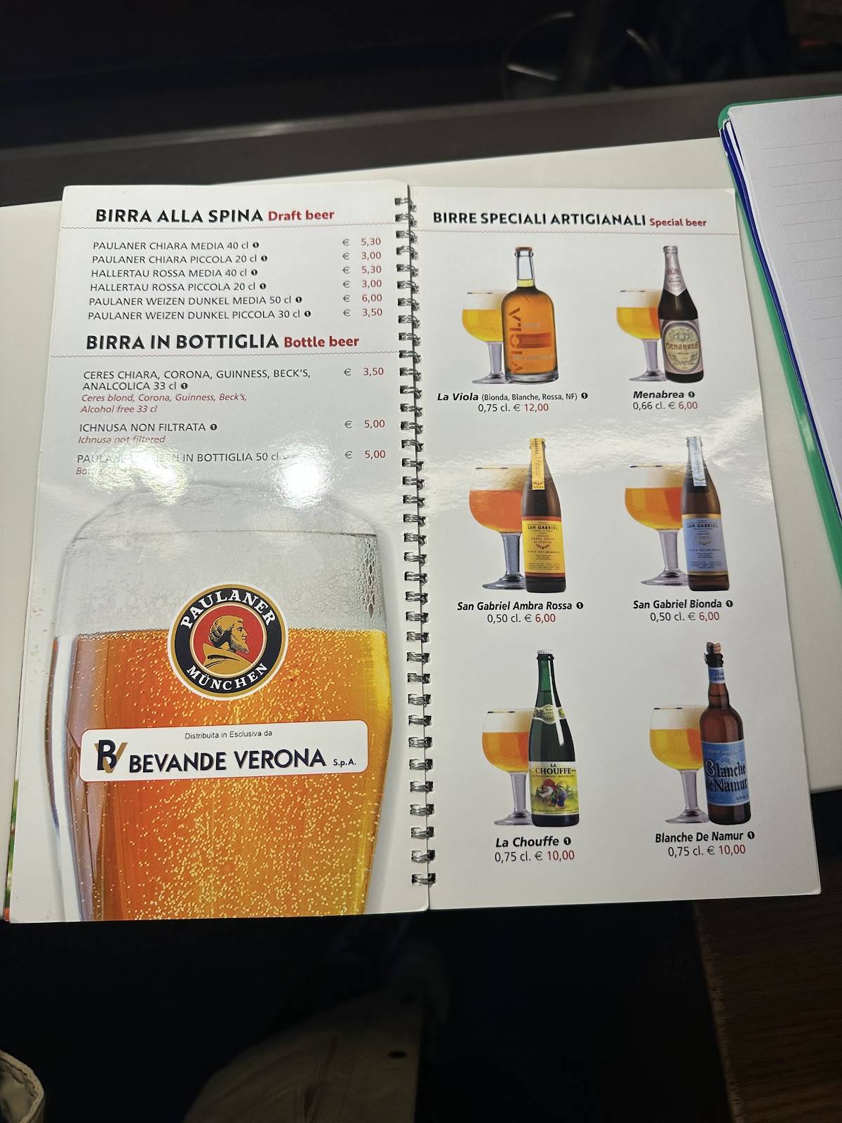 Menu di Pizzeria Bella Napoli - Verona 