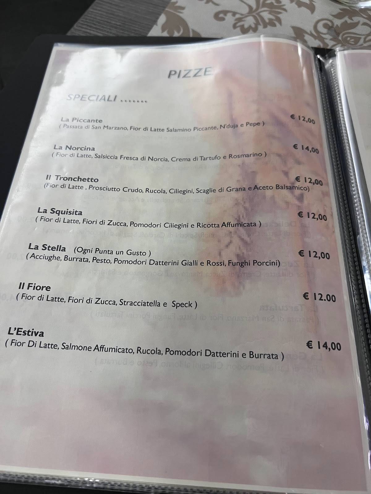 Menu di Pizzeria Chiaroscuro 