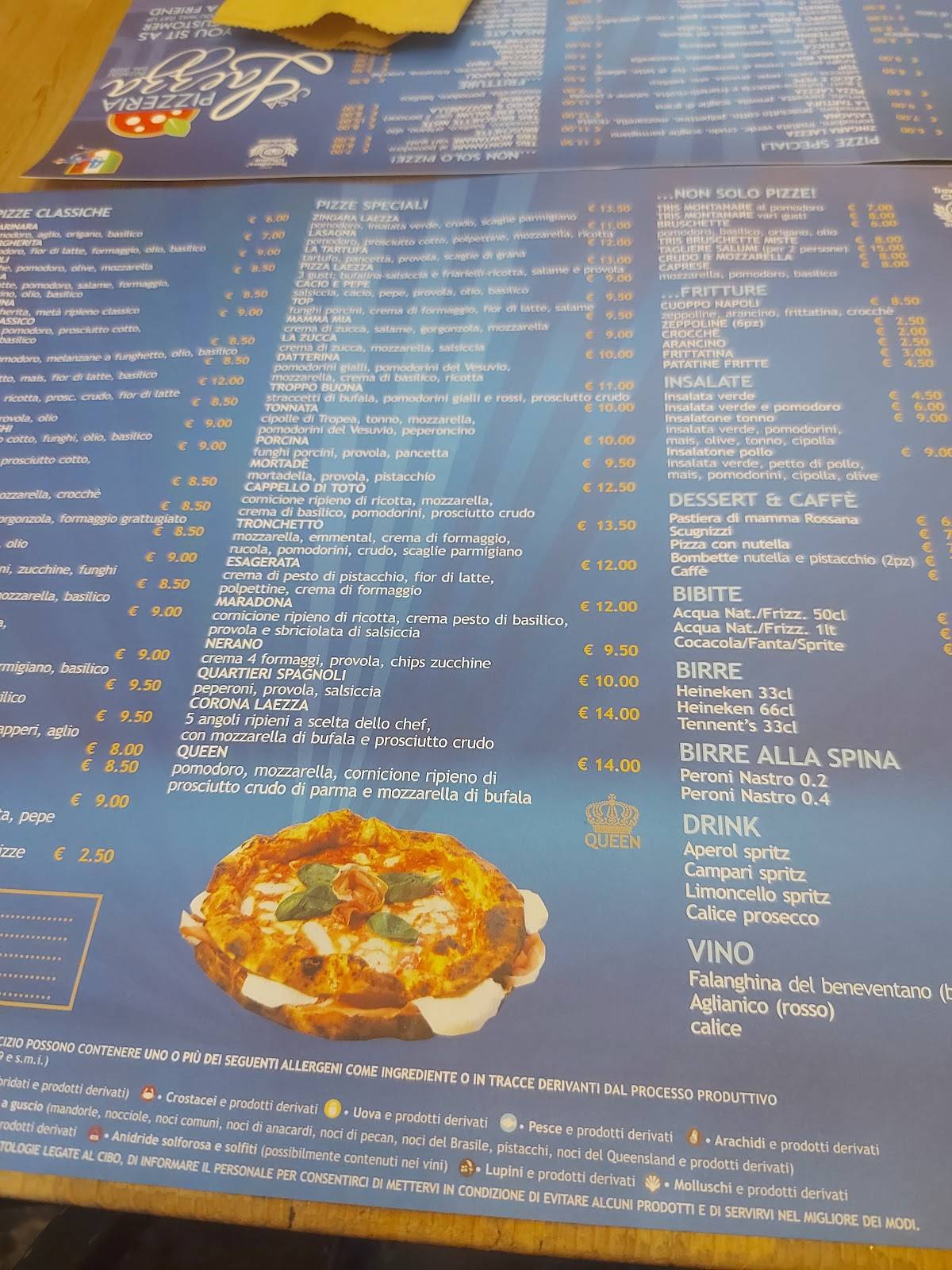 Menu di Pizzeria Laezza 