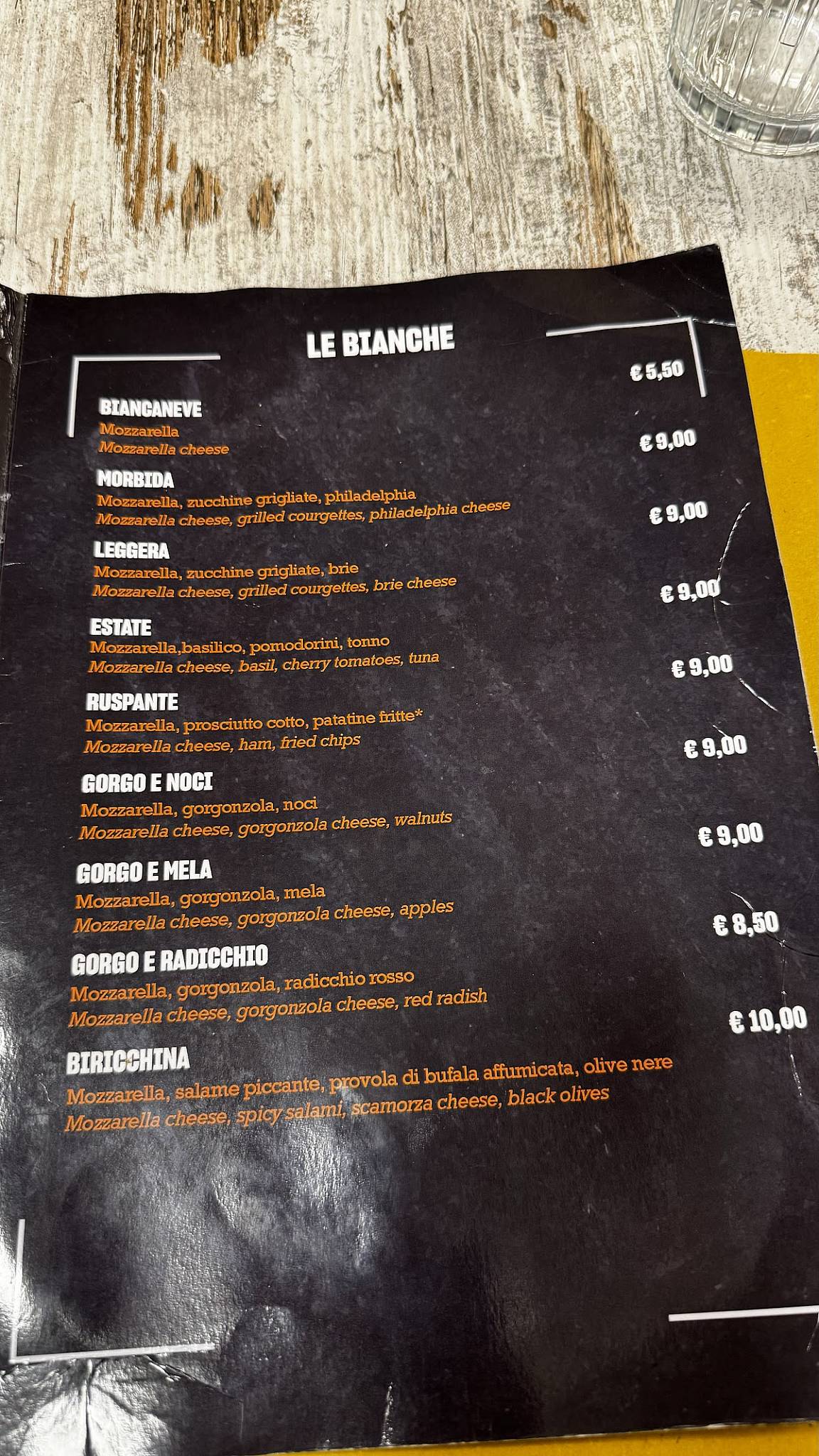 Menu di Pizzeria San Benedetto 